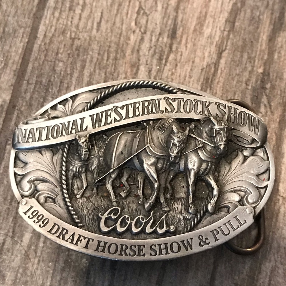Coors Light Belt buckle beer horses Clydesdales